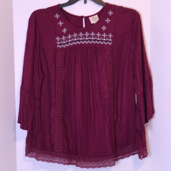 St. John's Bay Tops - St John’s Bay | Embroidered Blouse 1X